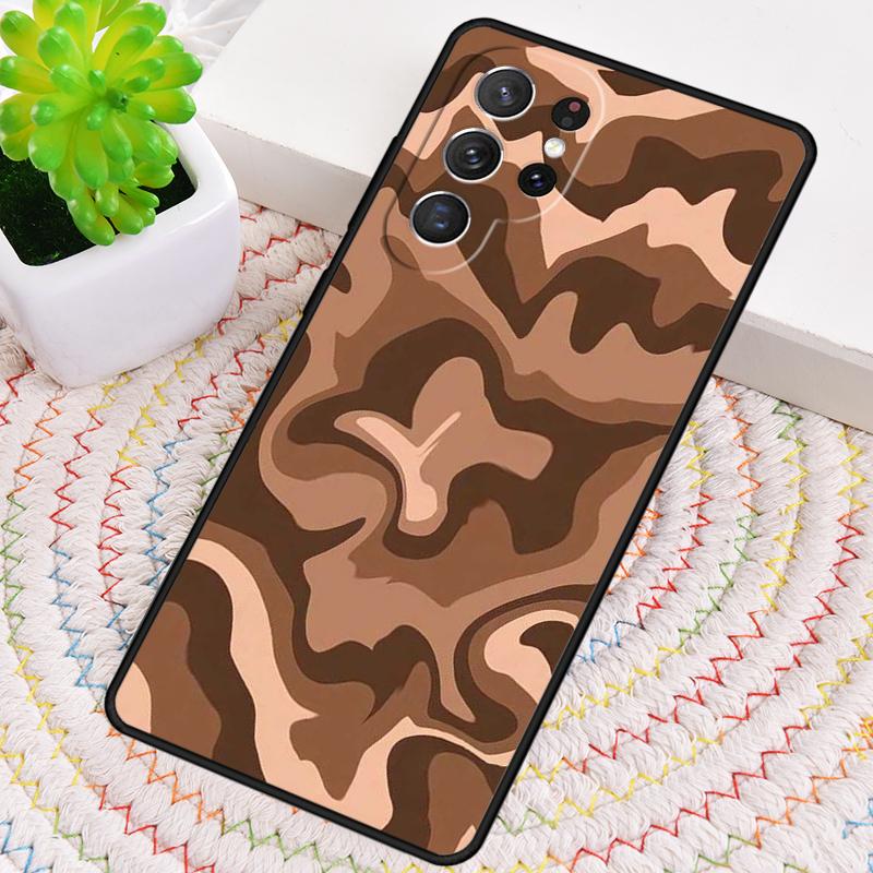 Latte Love Brown Heart Aesthetic soft Phone Case For Samsung Galaxy note 10 pro S26 S25 S24 S23 S22 S21 Plus Ultra Cover