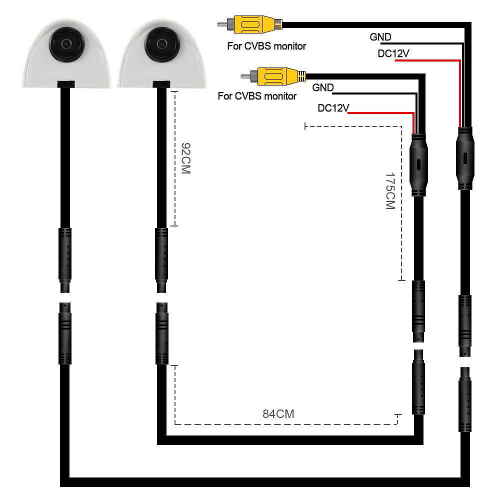 Carsanbo Car Side Rear View Camera Blind Spot Camera For Sedan Pickup Truck Night Vision Waterproof Parking Assistant