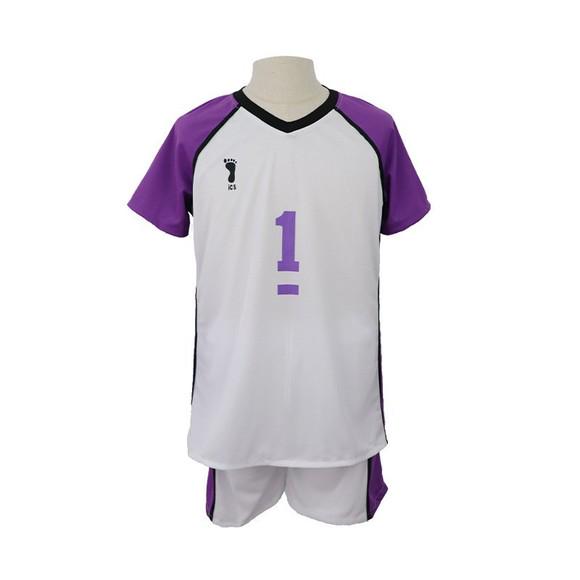 Haikyuu!! Keiji Akaashi & Kotaro Bokuto Men's Campus Sports Cosplay Costume – Short Sleeve Set