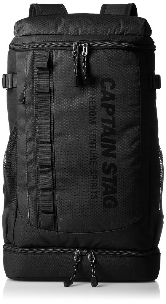 Captain Stag Backpack (21L) B5 PC/Tablet Compatible, Square Style, Black