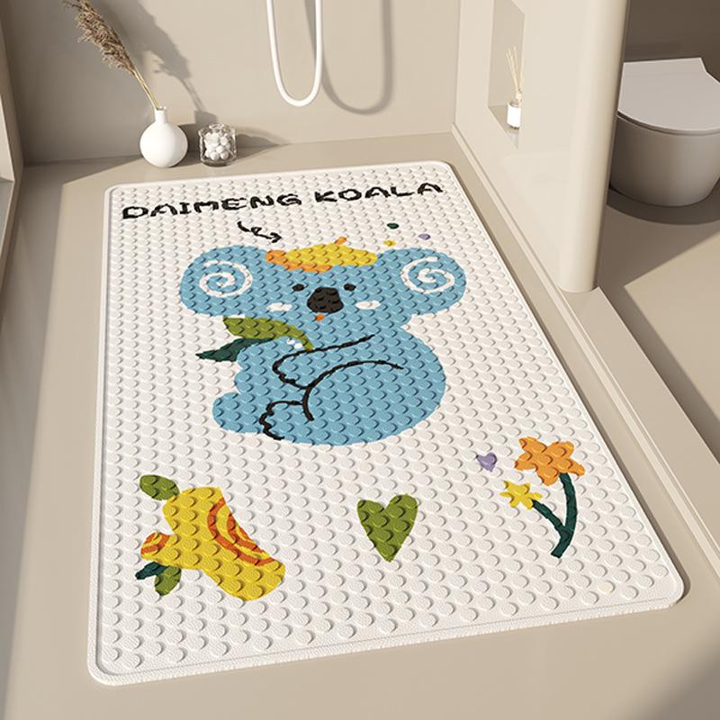 

Bathroom Non-Slip Mat Toilet Shower Foot Mat Toilet Children Elderly Bathing Waterproof Drop-Proof Pvc Suction Cup Floor Mat 40*70cm