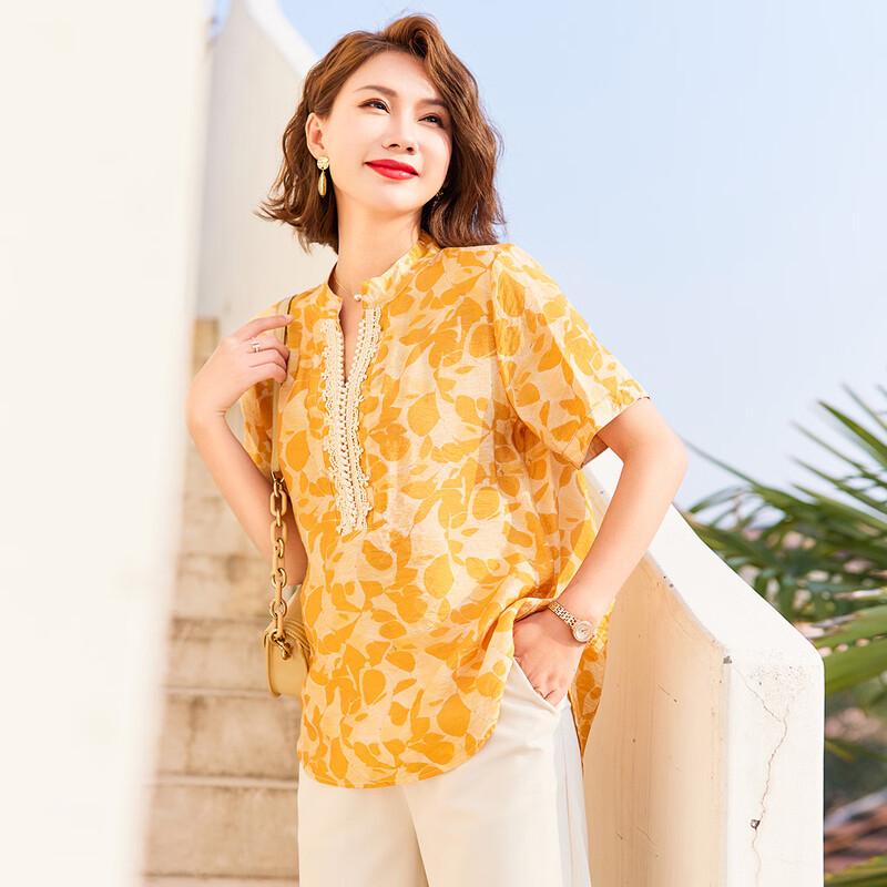 Jianhu Women s Summer Short-Sleeve Blouse Top 2XL