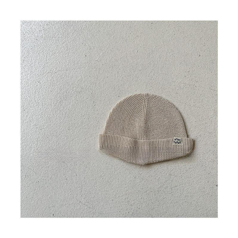 New Baby Woolen Cap Thin Knitted Melon Rind Cap  Retro and Stylish Children's Pullover Cap for Men