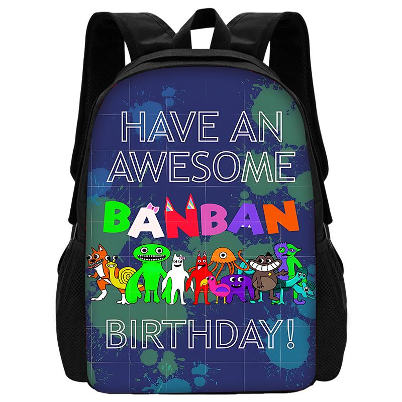Child School Gartens of BanBans Game Backpack with Lunch Bags ,Pencil Bags ,School Bags for Boys Girls Best Gift