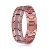 Antique Red Copper Men's Wide Magnet Bracelet - Retro Adjustable Design
