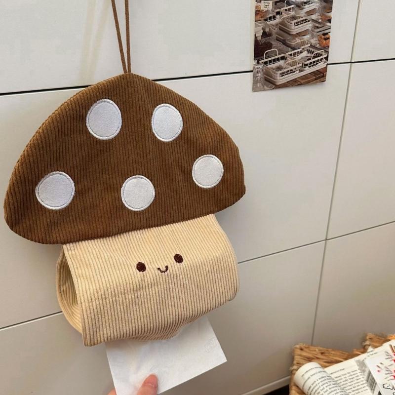 Creative Napkin Dispenser Adorable Mushroom Style Cloth Space Saving Home Decors Kids Room