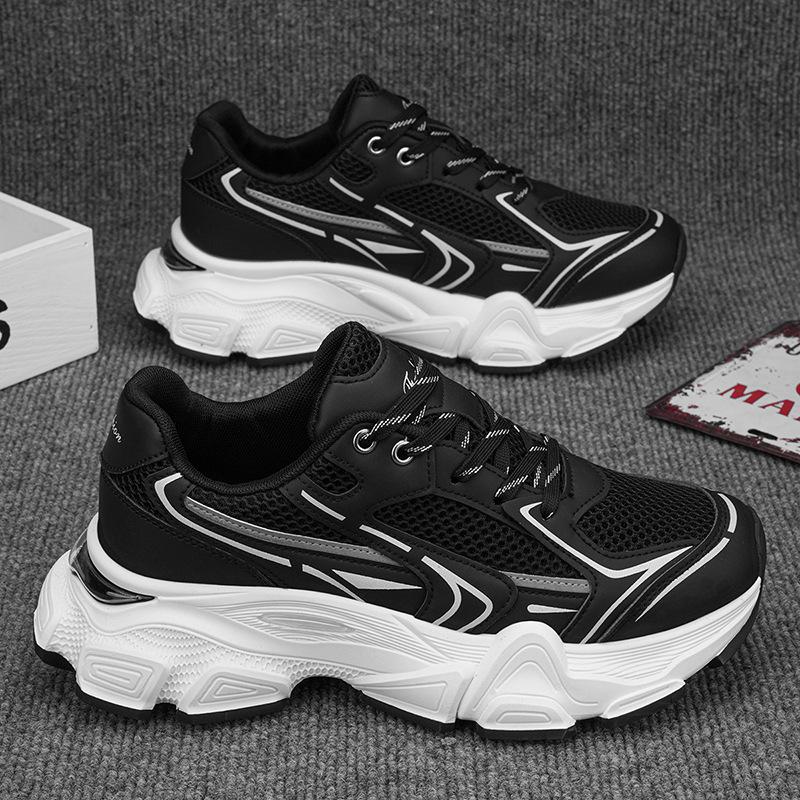 Hong Kong Style Dad Shoes Are Breathable In Summer, New Mesh Sports Shoes, Youth Heightening Platform Casual Shoes