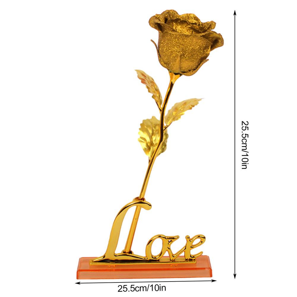Valentine Day Creative Gift Gold Dipped Rose Lasts Forever Love Wedding Decor Lighting Roses Love Eternal Flower For Indoor