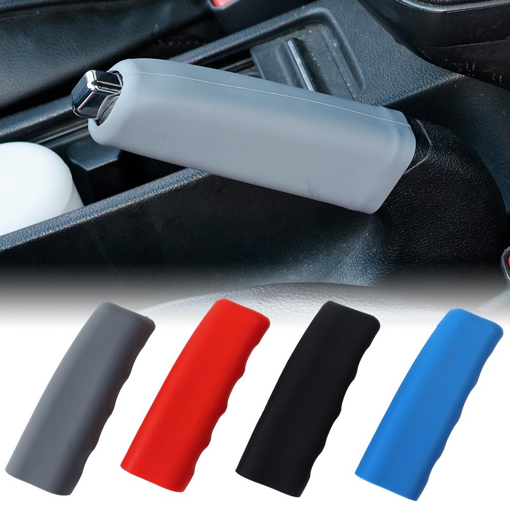 Hand Brake Set Universal Car Handbrake Sleeve Silicone Gel Cover Anti-Skid Auto Parking Brake Soft Silicone Handbrake Cover