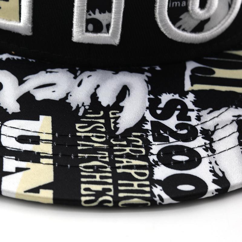 European and American brim print NYC hip-hop hat trend spring and summer male and female students flat edge baseball cap