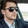New Model Metal Polarized Men's High-end Driving Glasses, Fashionable Double-barreled Rectangular Frame Sunglasses 5151