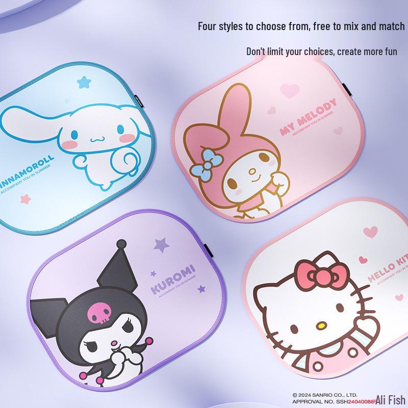 Sanrio Kuromi Car Window Sunshade Curtains - Heat Insulating Sun Blocker
