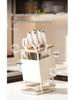 Angled Multi-Functional Knife Block with Drainage