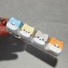Cute Cat Mechanical Keyboard Switch Tester Kawaii Keycap Keychain Quiet Fidget Toy for Office Work Stress Relief