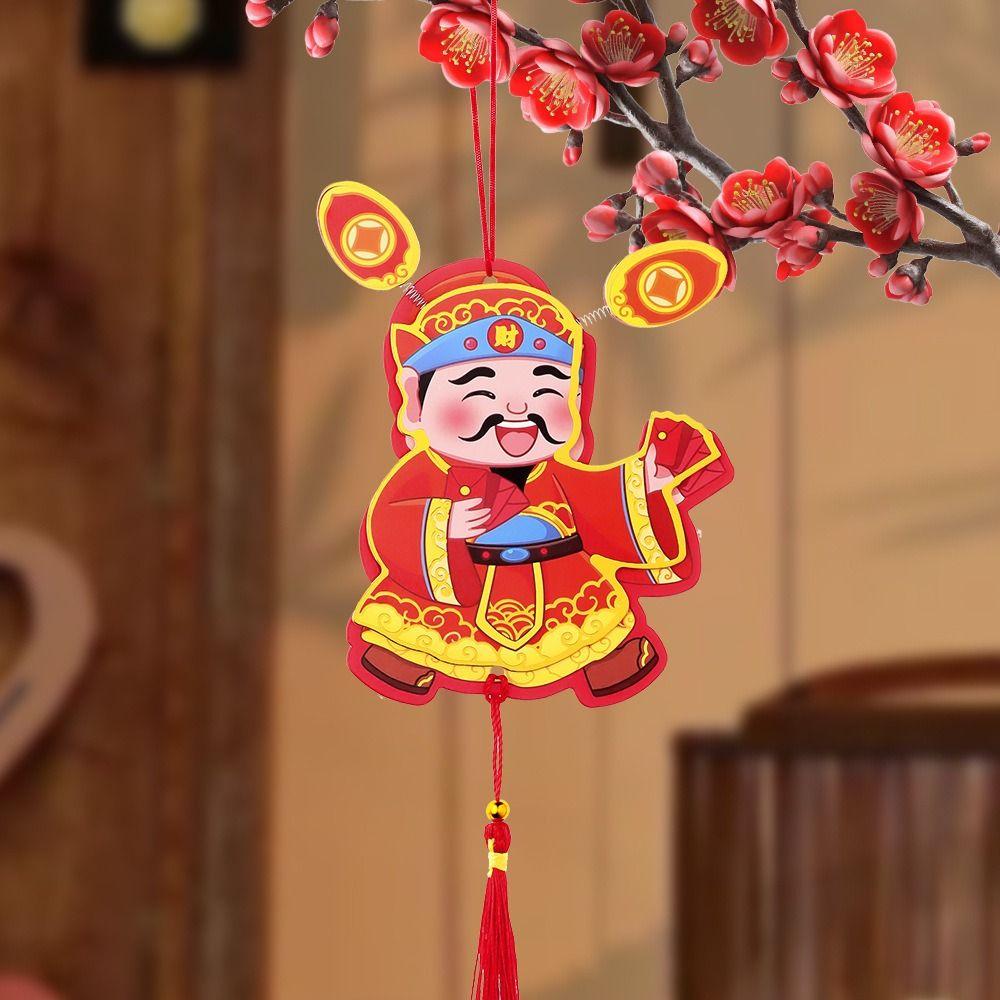 Cartoon Schüttelkopf Gott Anhänger 3D Frühlingsfest Magnetaufkleber Türdeko