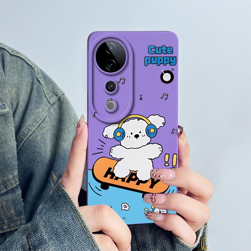 Case for Vivo V40 Pro 5G Matte Soft Silicone Cute Astronaut Protection Bumper Shells for Vivo V40 V 40Pro V 40 5G Phone Covers