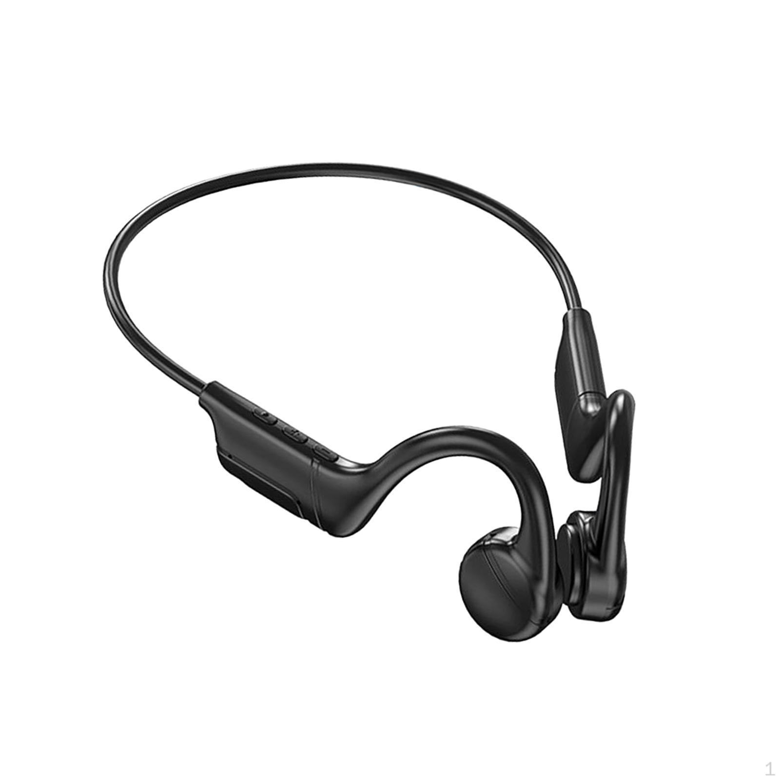 

Open Ear Headphones Handsfree Call Low Latency Sweatproof for Hiking чорний