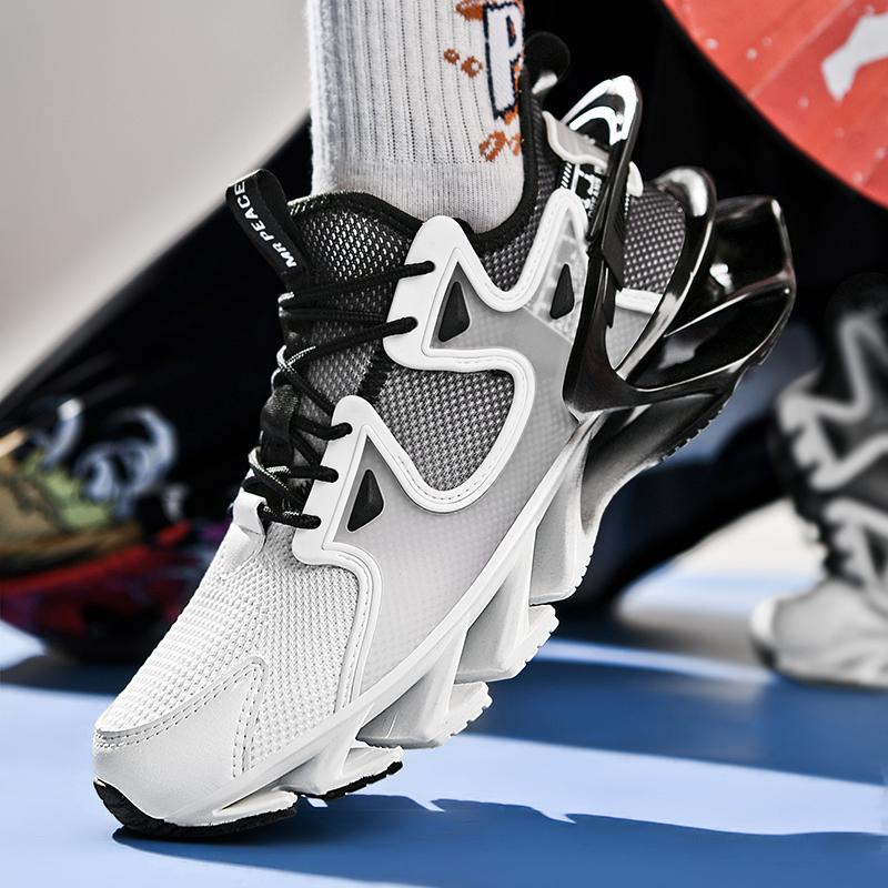 Baskets athlétiques pour hommes, chaussures de course respirantes à plateforme, baskets de marche Style de rue Punk