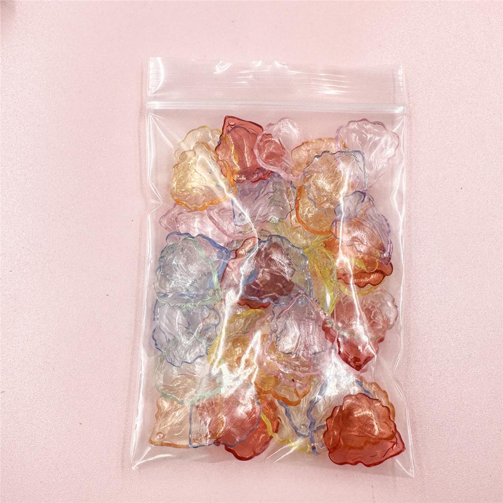 Headwear Crystal Leaves DIY Transparent Beaded Jewelry Material Beads 50pcs Hairpin DIY Handmade 20.2*23.3mm Accessories