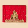 Ethnic Style Pearl Beaded Chiffon Headscarf with Rolled Edge