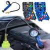 31 Pcs Radiator Cooling System Pressure Tester Kit Cooling System Water Tank Leak Test Detector Set for Cars Motorcycles Trucks