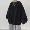 Unisex Crewneck Sweatshirt - Loose Fit for Spring and Autumn, Solid Color, Long Sleeve, Trendy and Versatile.