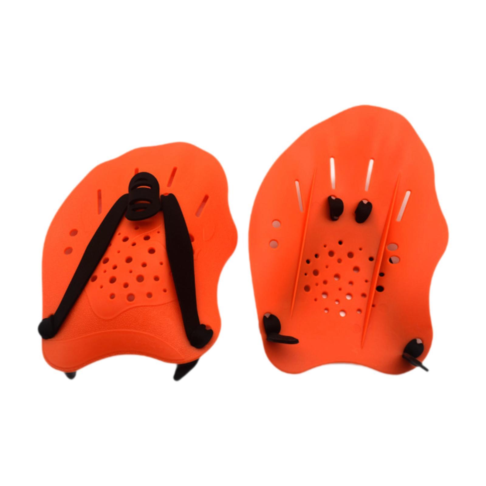 

Swimming hand paddles, swimming equipment, pool exercise supplies, water gloves, помаранчевий