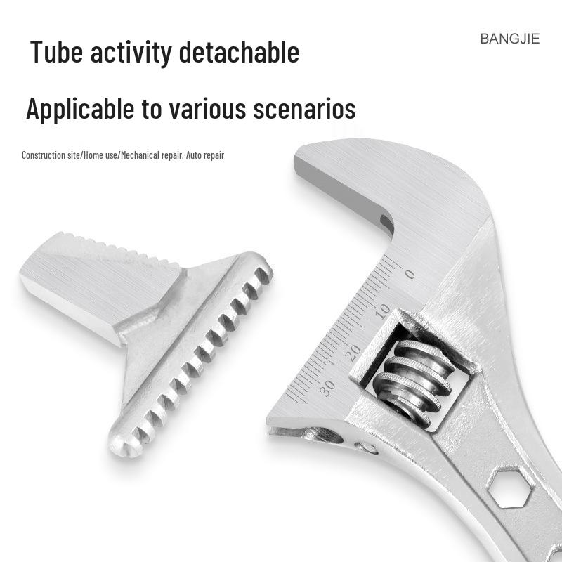 Large Adjustable Anti-Slip Dual-Use Bathroom Wrench, 10-12 inch 8 inch