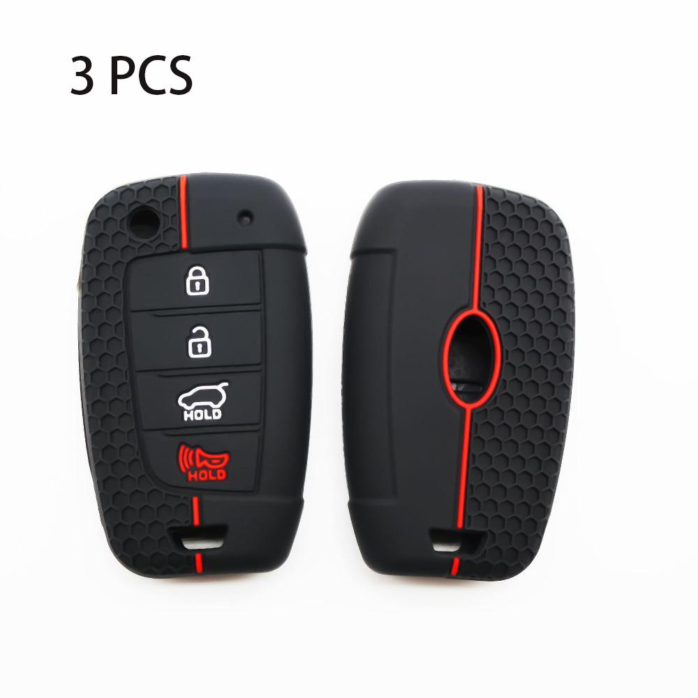 

3 шт. Силиконовый чехол-накладка для брелока с дистанционным управлением, прочный держатель для ключей от машины, для водителя Style 4