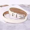 Belt Women'S Simple Pin Buckle Cowhide Belt Women'S Fine Belt Genuine Leather Decorative Belt Printable