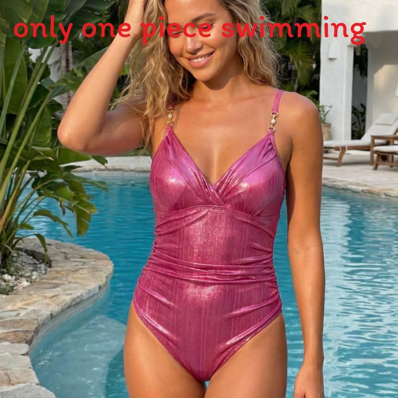 Women Onepiece Swimsuit With Pushup Design For Pool And Beach Wear