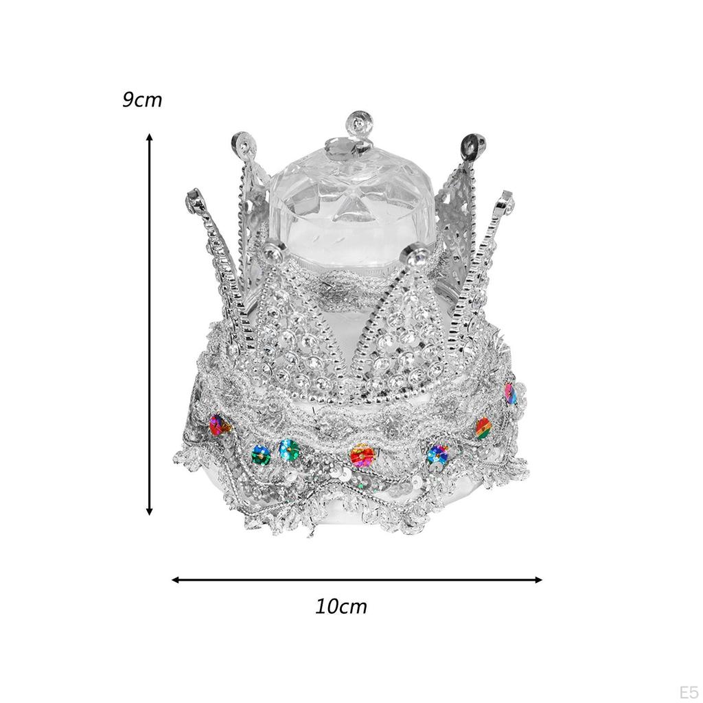 Korunovační krabičky na snubní prsteny Dekorativní mini organizér na prsteny držák na Valentýna