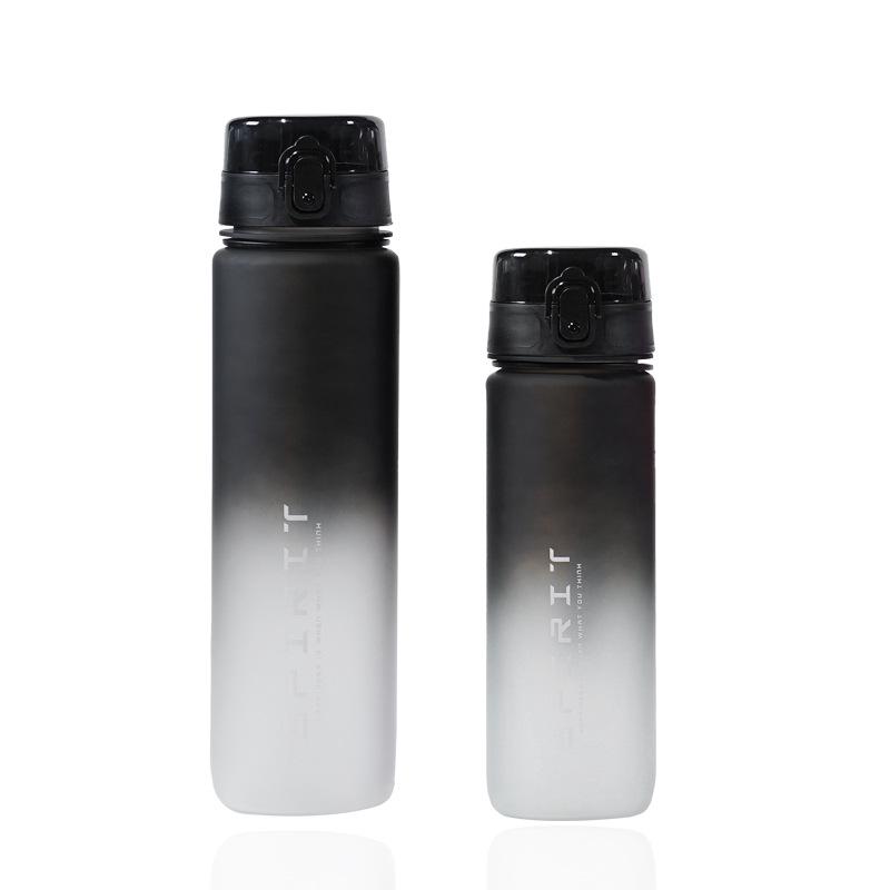 

32 унции Градиентная спортивная бутылка для воды - Идеально подходит для студентов и активного отдыха 1000ml белый/чёрный