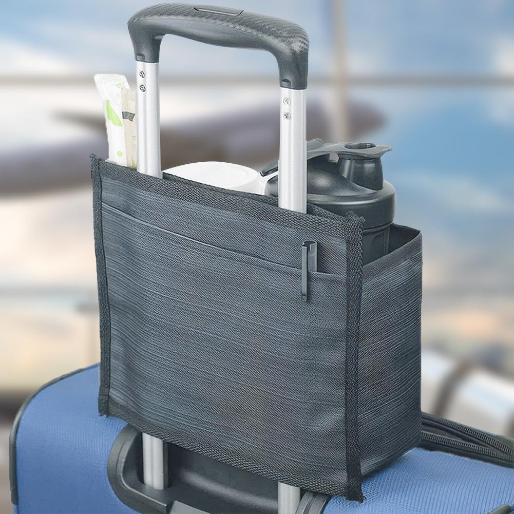 Travel Luggage Drink Bottle Bag Free Hand Hold Two Coffee Mugs Insulation Drink Bag Drink Carrier Fits Roll on Suitcase Handles