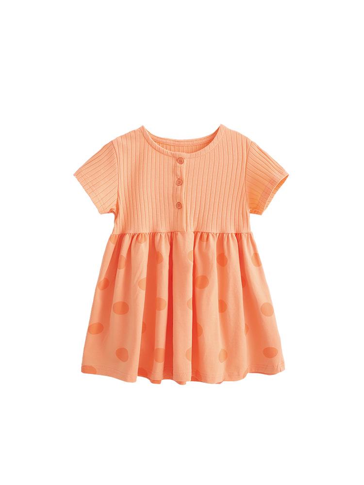 Vestito estivo per bambini Malwee - Carino Vestito da bambina con scollo rotondo, maniche corte, gonna da principessa