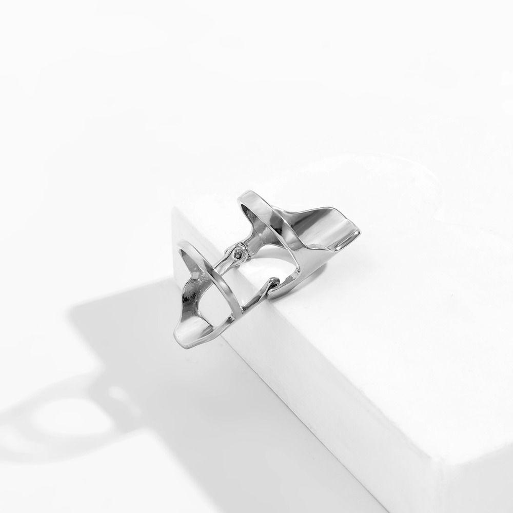 Geometry Zinc Zinc Alloy Jewelry Gift Korean Style Rings Armor Joint Rings Knuckle Rings Female Finger Rings