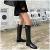 Ladies Knight Boots Classic Warm Boots Side Zipper Round-Toe Thick Heel Slim Knee Boots  Autumn Winter  Women Botas