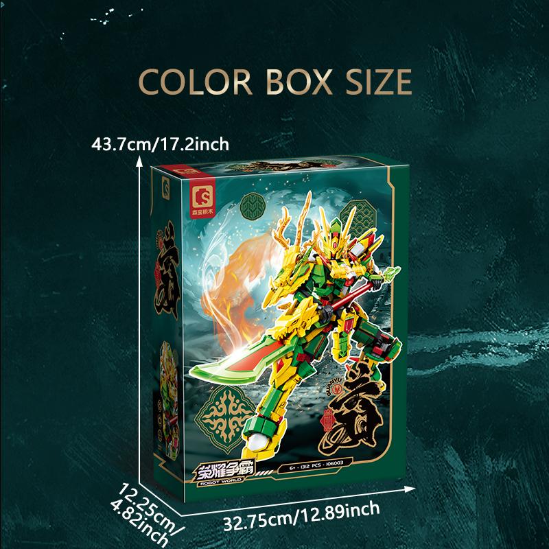 Non-Toxic Sembo Block Warrior Mechanical Characters Mechas Building Blocks Moc Gaunyu Mecha Warrior Mockids Toys For Children Birthday Gifts