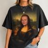 2026 Summer Funny Erling Haaland Mona Lisa Meme T-Shirt 100% Cotton Men's Women's Y2K Short Sleeve Round Neck Loose Shirt