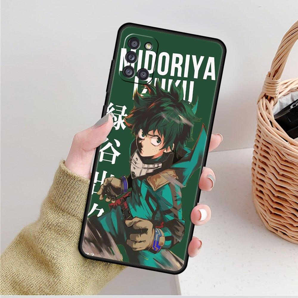 Boku no Hero Academia Black Smartphone For Samsung A41 A52 A31 A12 A72 A71 A02s A21s A51 A32 4G A73 A53 A03s A33 Celular Case