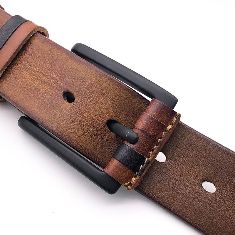 

Belt: Lambskin Genuine Leather Belt, Men s Top Cowhide, Vintage Versatile, Fashion Casual, Pin Button, Belt default: randomly shipped in sizes 105~125cm світло-коричневого кольору
