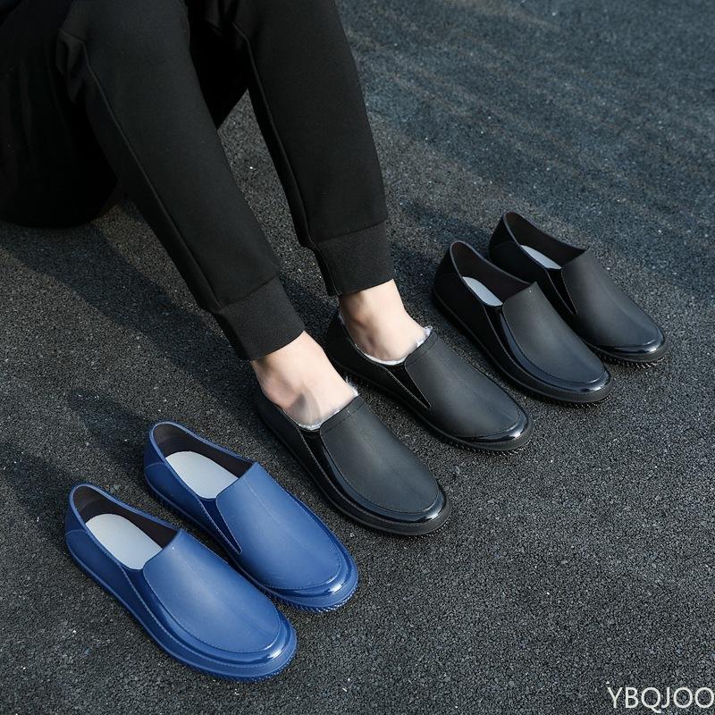 Buty przeciwdeszczowe męskie niskie krótkie kalosze wodoodporne buty antypoślizgowe lekkie gumowe buty wsuwane męskie kalosze Trend buty wędkarskie
