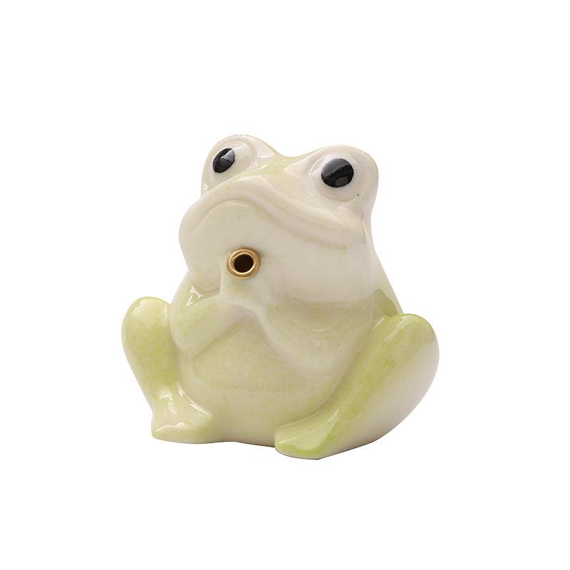 Cute Ceramic Cartoon Animal Incense Holders: Frog, Dolphin, Walrus, Gourd – Fun Desktop Decor