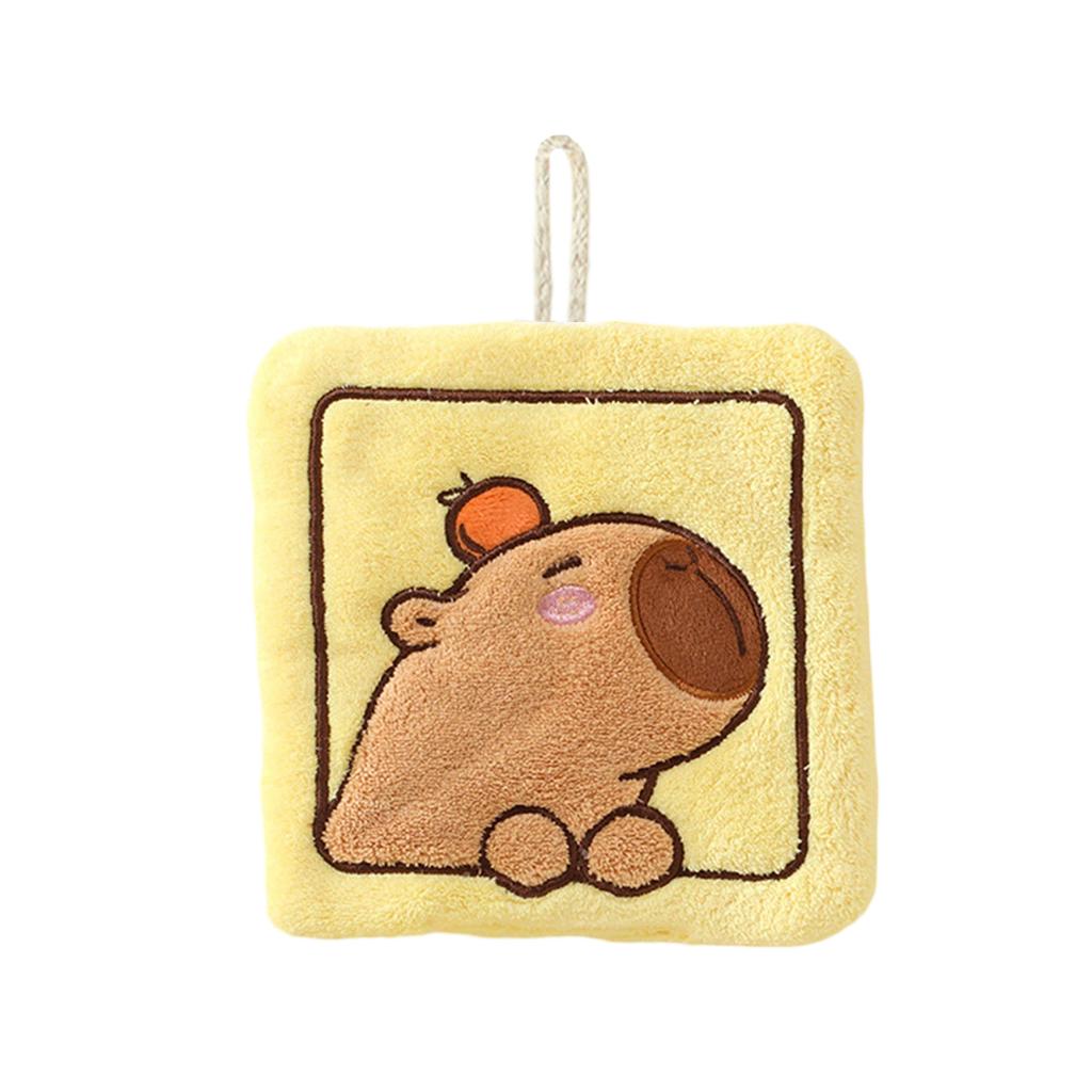 Capybara Kids Hand Towels Soft Microfiber Quick Drying Absorbent Washcloths for Kitchen and Bathroom