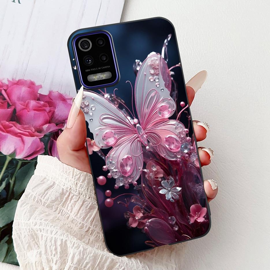 For LG K52 K62 2020 Case LM-K520 LM-K525 Stylish Love Heart Painted Cover Soft TPU Phone Case For LG K62 K 52 LGK52 LGK62 Fundas