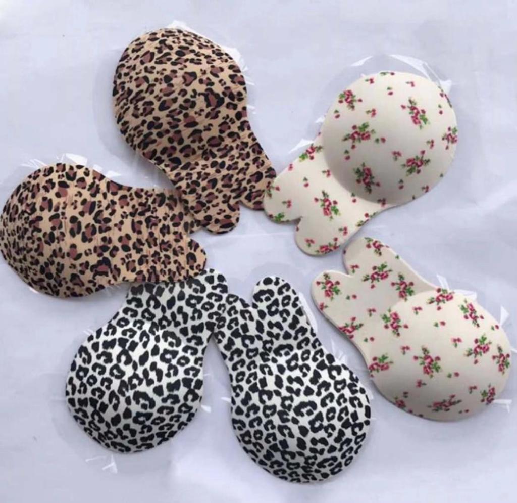 Womens Waterproof Rabbits Shape Black Lady Push Up Strapless Silicone Self Adhesive Stickly Breast Lift Up Ear Rabbit Bra