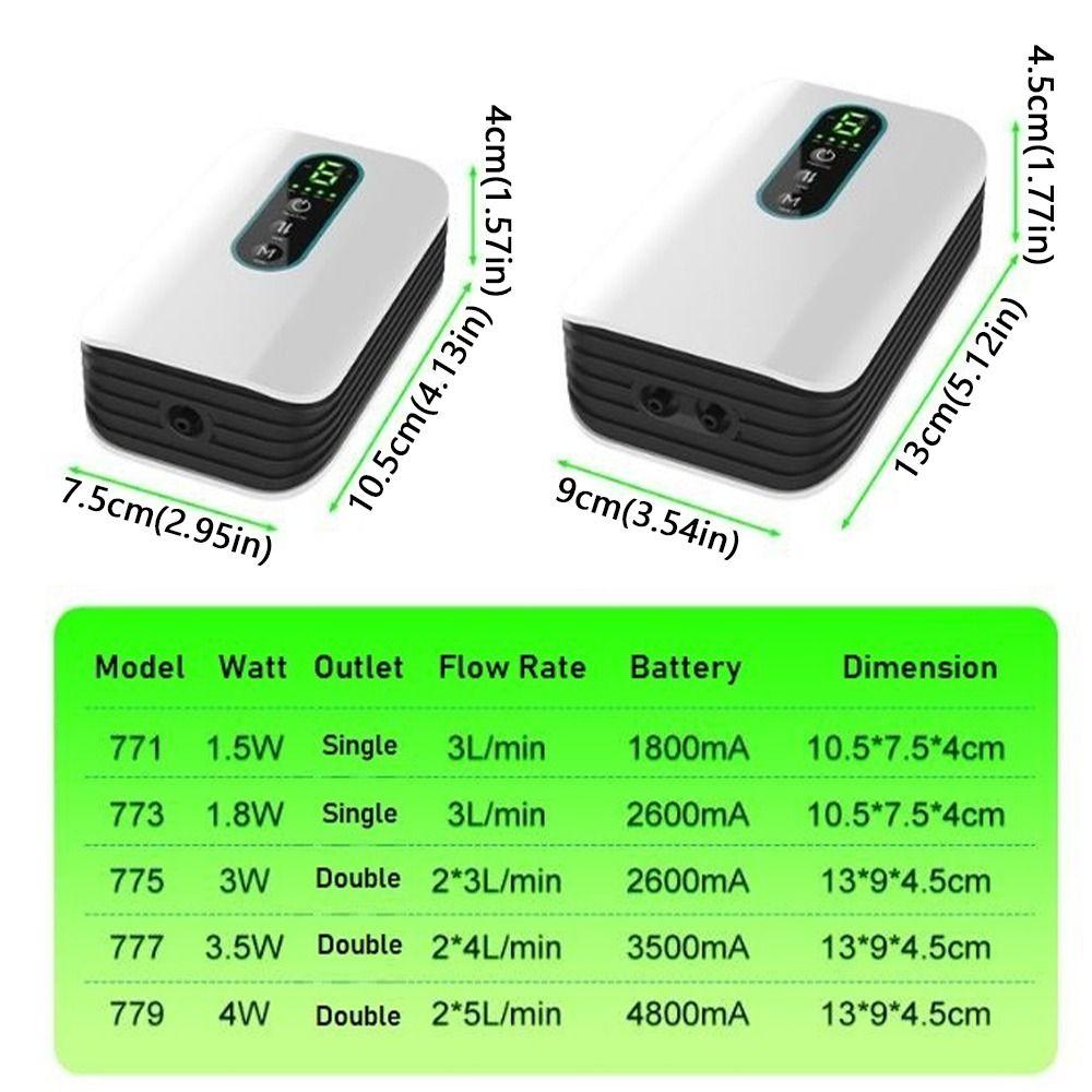 Single/Double Hole Fish Tank Air Pump Dual-Purpose Portable Air Pump  Household Use