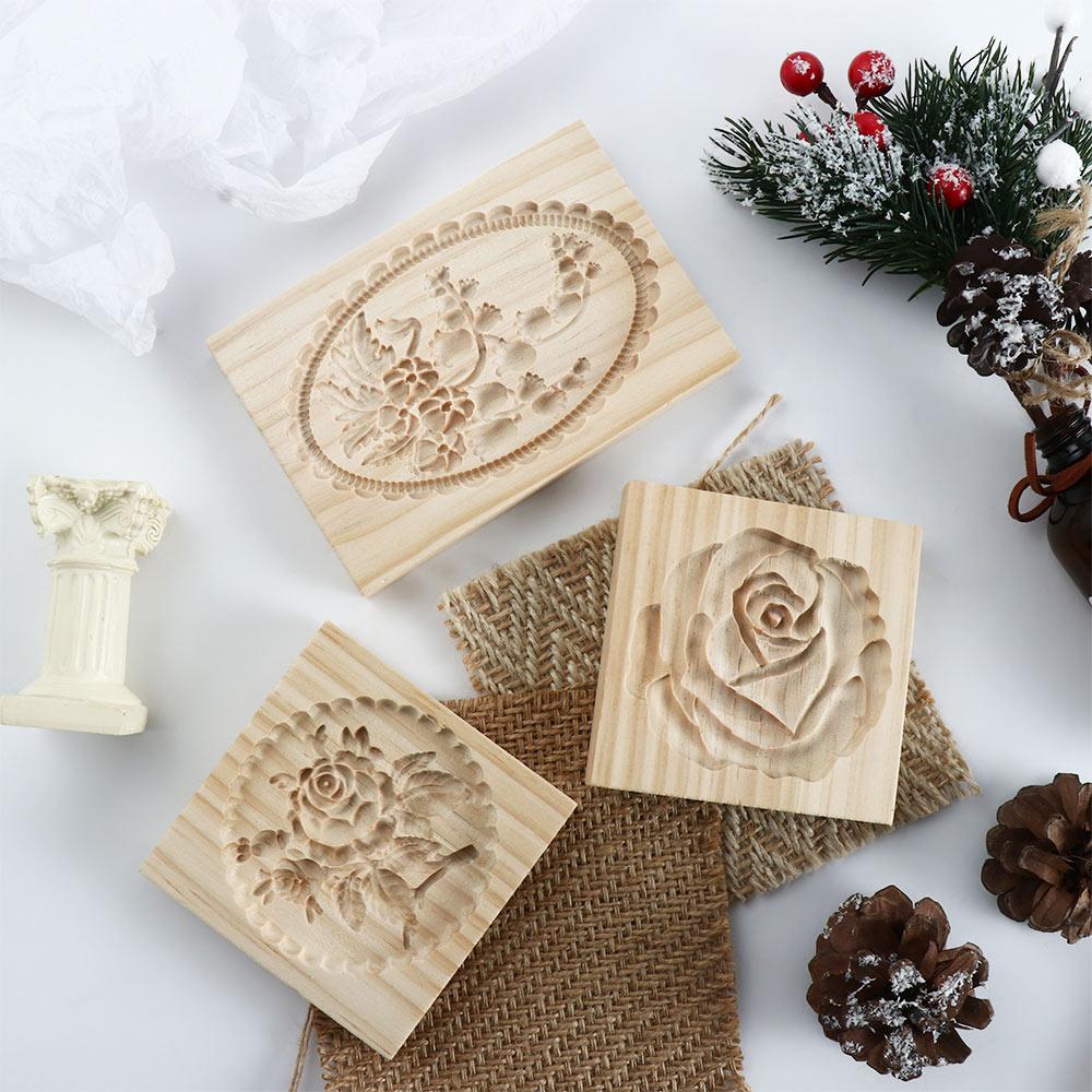 Cake DIY for Biscuit Making Baking  Mould Cookie Stamp Kitchen Accessories Wooden Cookie Mold