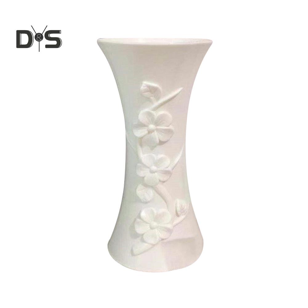Embossment Vase Arrangement Pot Container Home Office Table Decor