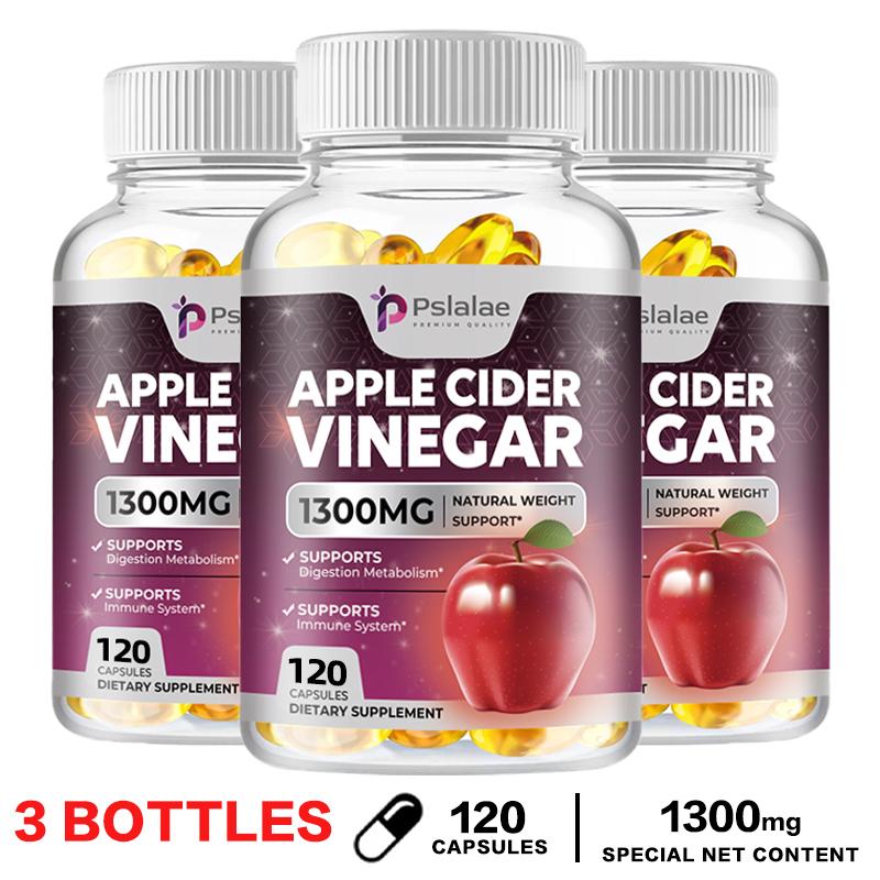 Pslalae 1300mg Apple Cider Vinegar Capsules - Weight Management, Immune Health